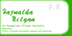 hajnalka milyan business card